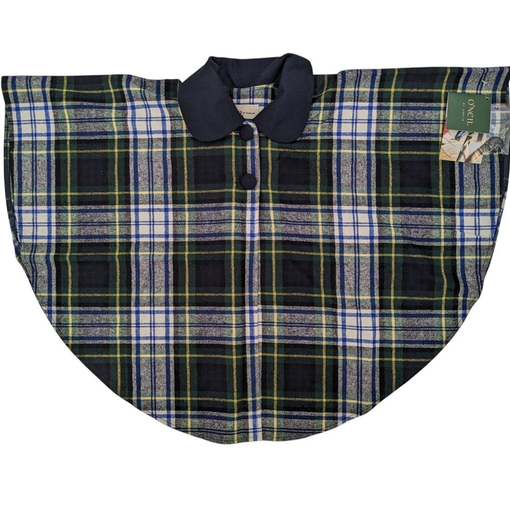SALE! NWT Vintage O'NEIL of DUBLIN CHILD'S CAPE Irish Wool Blend Tartan Plaid